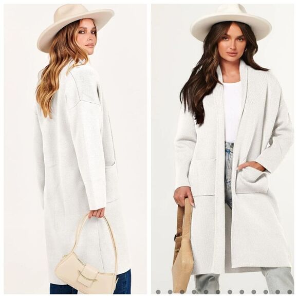 ANRABESS Cardigan for Women Open Front Oversized Hoodie Sweater Coat Casual Pock - Picture 1 of 9